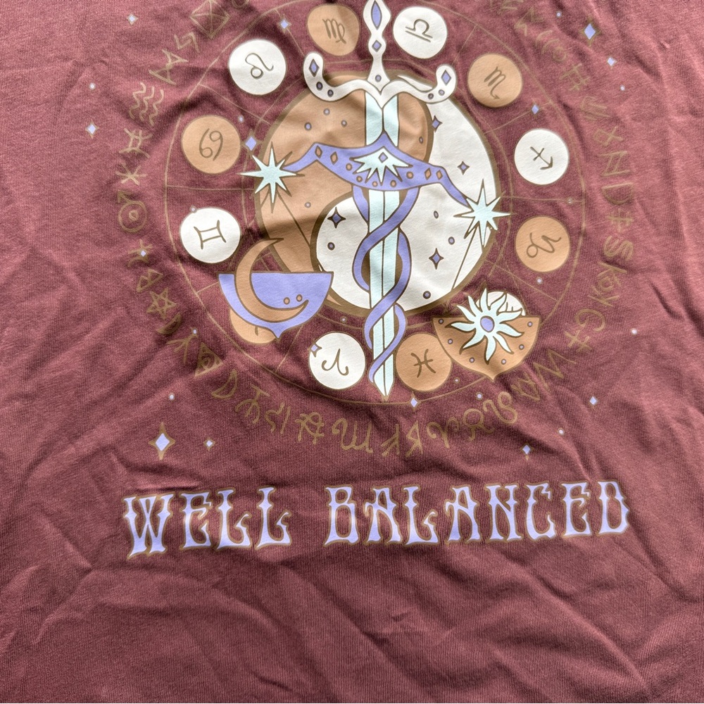 Forever 21 Women’s Libra Well Balanced Short Sleeve T Shirt Tee Top Horoscope S - Picture 8 of 13